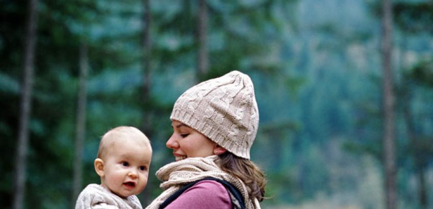 mother hold baby